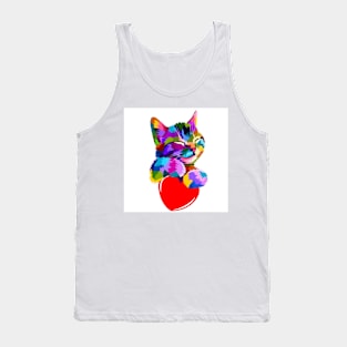 Cat love Tank Top